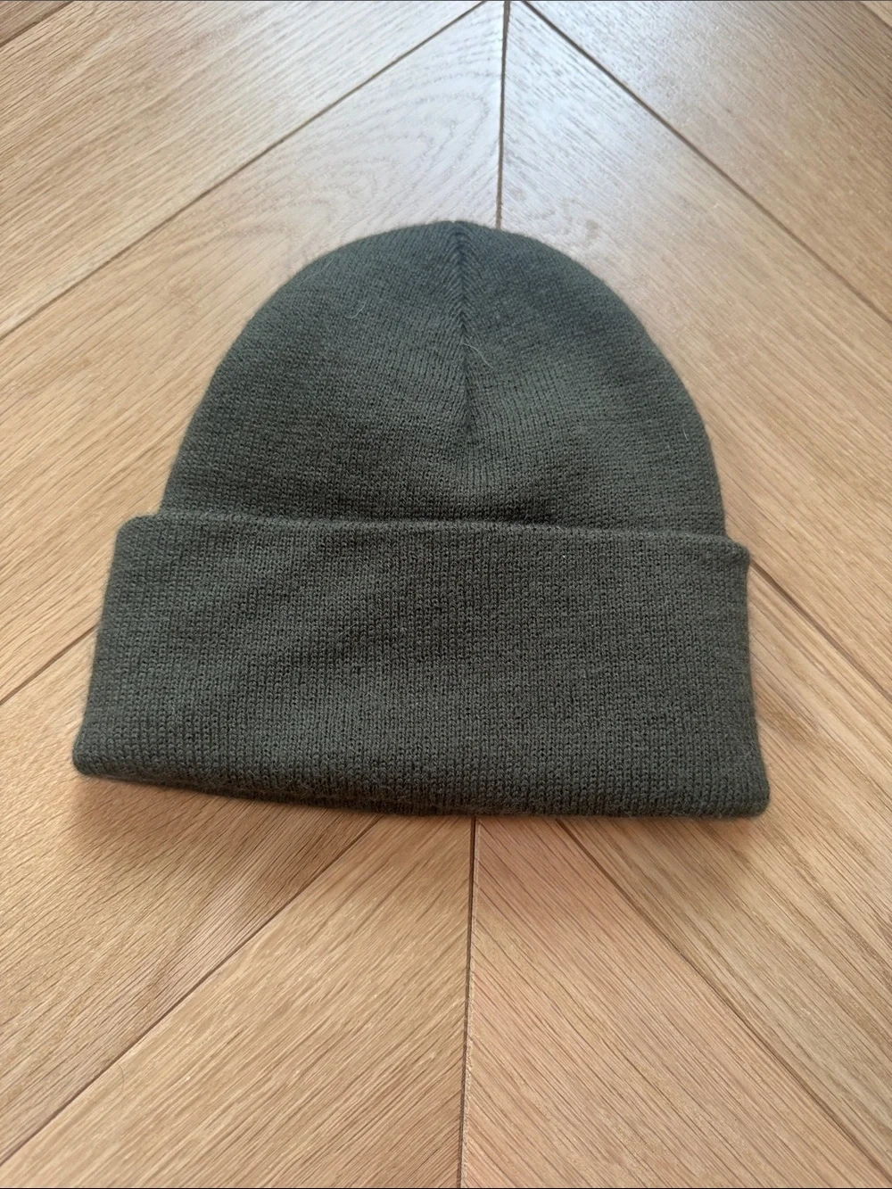 Carhartt Kids Olive Knit Cuffed Beanie with Logo Patch